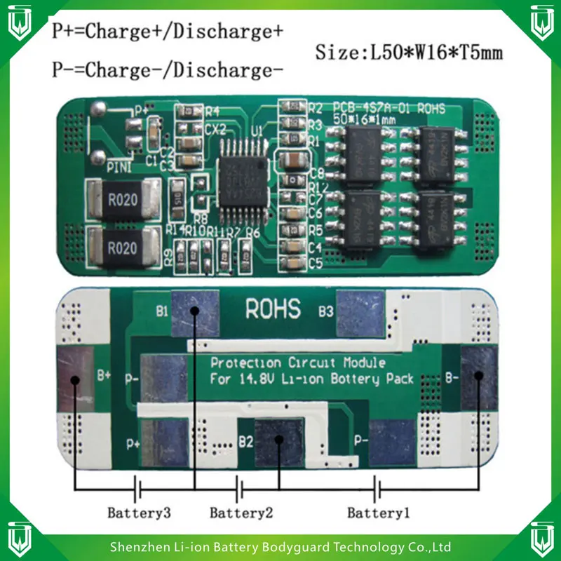 li-ion/lifepo4 cell 18650 pcb board rohs pcb LWS-4S7A-01(3S)