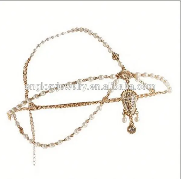 Hiqh quality crystal head chain wholesale hair accessories