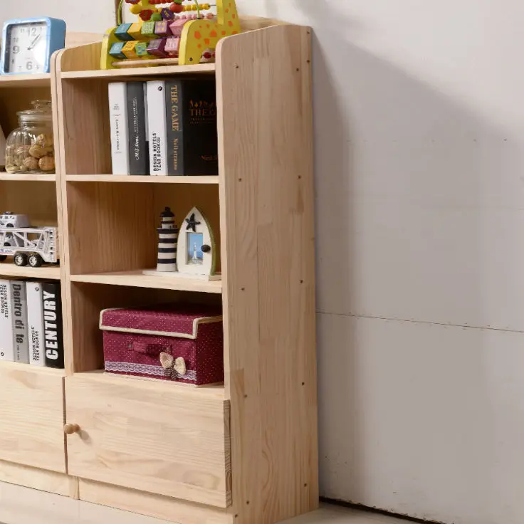 
Pine Wood Modern Bookshelf for Kindergarten 