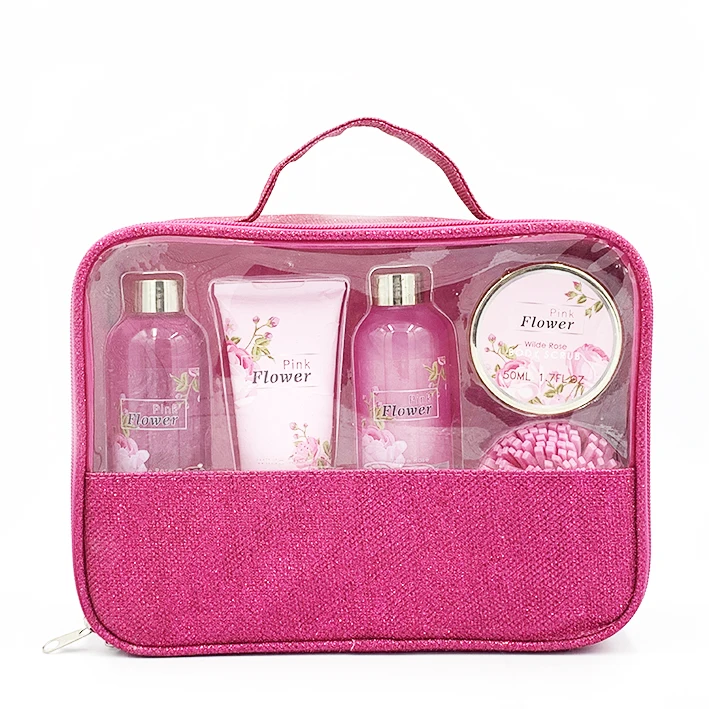
2019 latest fashion moisture body scrub bubble bath beauty item spa gift set 