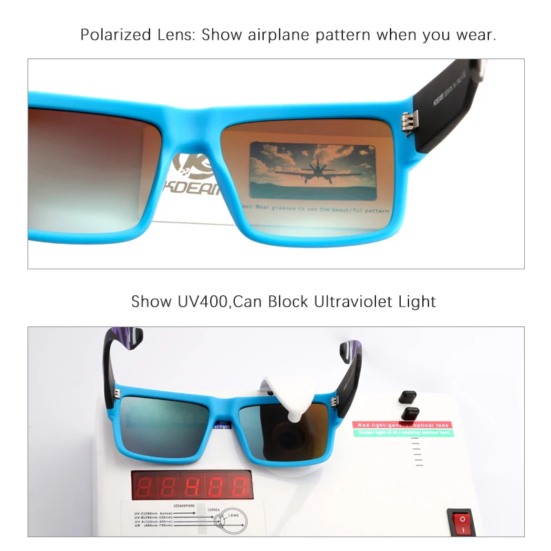 KDEAM Sun Shades Polarized Thickness Sunglasses New 2024 Designer Fashion UV Resistant Sunglasses with PC Frame