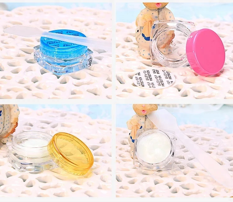 Hot sale 3g 5g mini small cheap empty square cosmetic plastic lotion jar