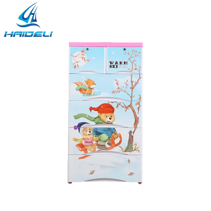 Cartoon Plastic Baby Drawers cabinet