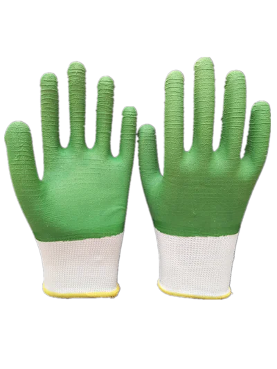 Full Latex Coated Anti-slip Dipped Plam Wrinkle Latex Gloves