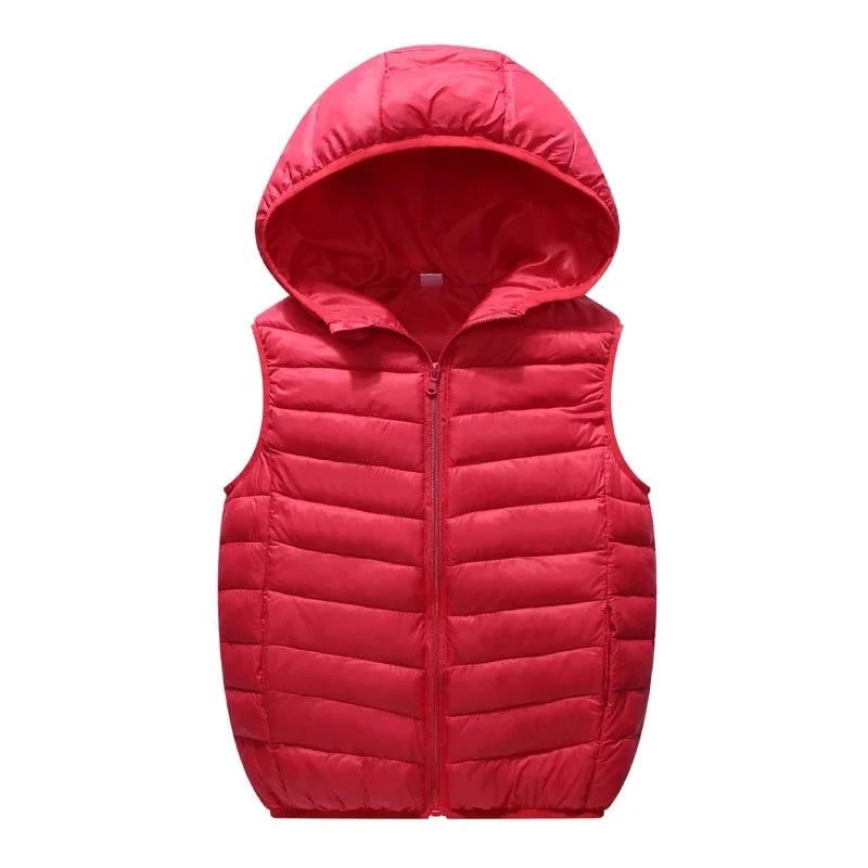 
Wholesale High Quality Simple Style Quilted Lightweight Winter Zipper Vest For Kids Boys 