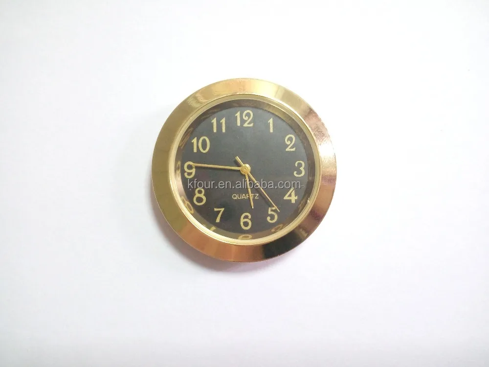 37mm metal bezel inserts quartz mini clock insert