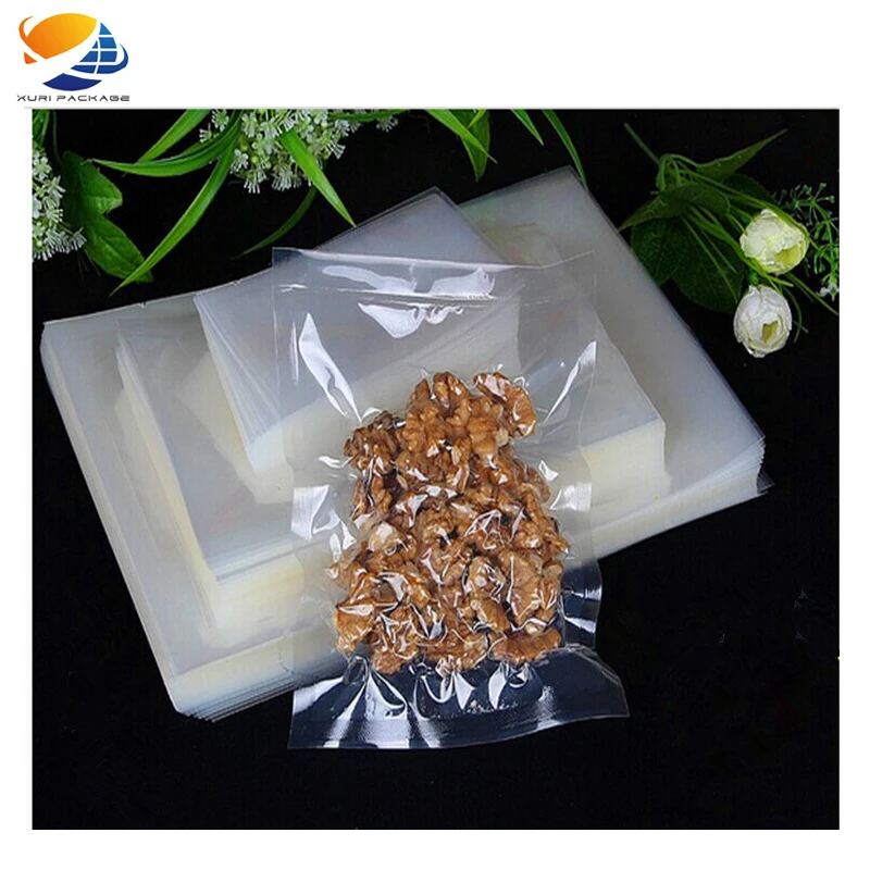 Laminated 3 side seal bag plastic custom printed PA/PE vacuum heat seal pouch three 3 side seal lamb food vacuum packaging bags