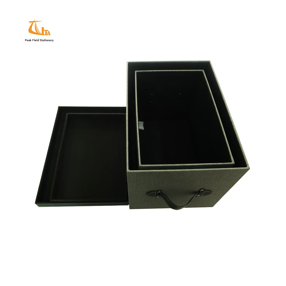 OEM 2018 new fancy portable large fabric file storage boxes with lid