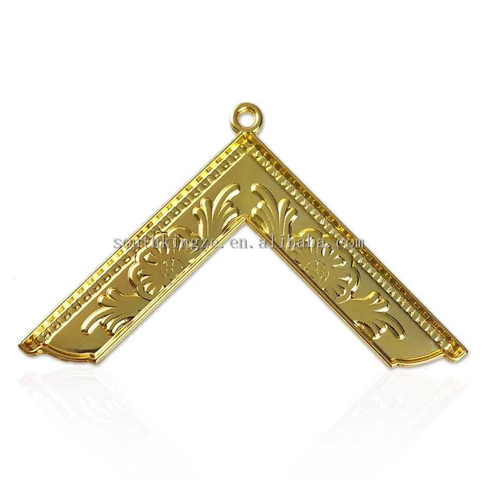  Масонская похвала мастер регалия воротник ювелирный кулон медальон золотое украшение металлический для фреманов