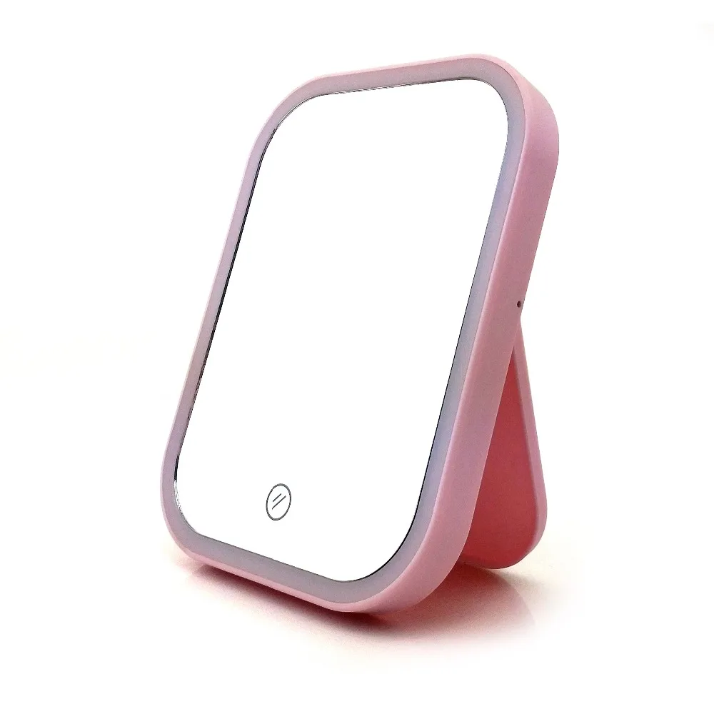 Square plastic frame cosmetic small plastic table makeup mirror, vanity makeup mirror