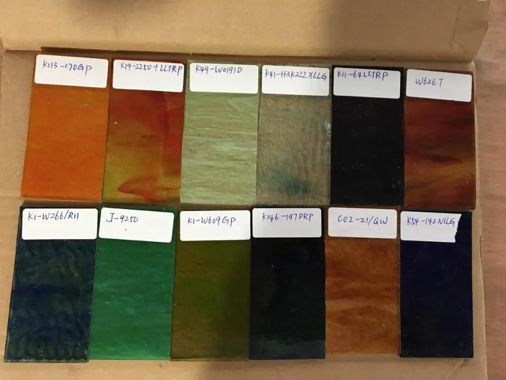 Handmade 3mm antique art colored glass