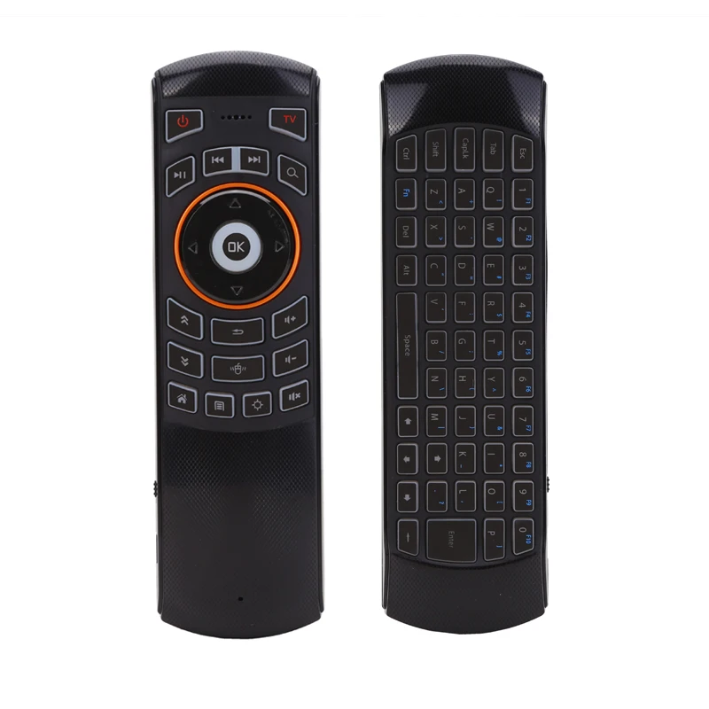 X6 Air Mouse 2.4G Wireless Remote Control with Keyboard White backlight Build-in Rechargeable battery for Smart Tv