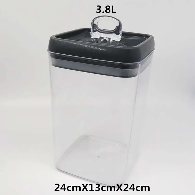 Big Small Airtight Plastic Food Storage Containers with Lids Set of 4 Kitchen Canisters for Candy Cookie Rice and Spice Jars