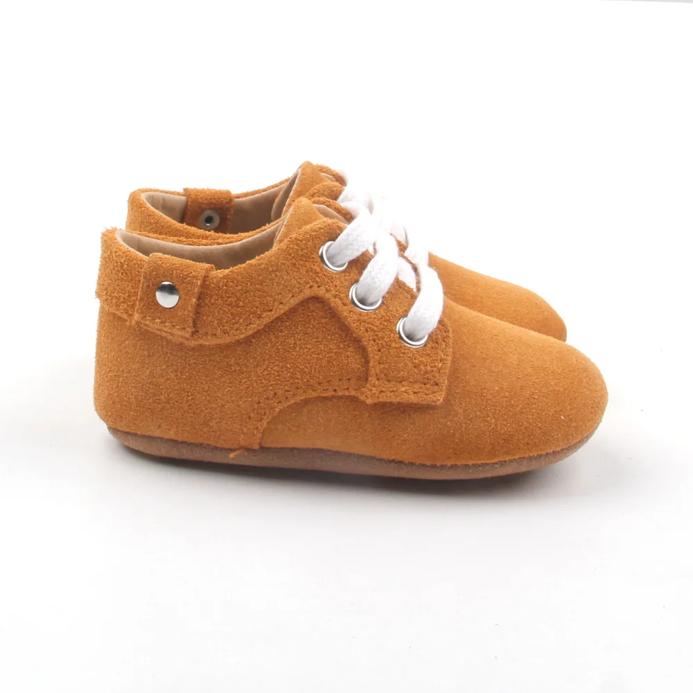 2018 Wholesale Factory Simple Suede Leather Shoes Non-Slip Sole Baby Boys Shoes