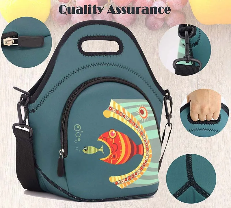 EDIOM Waterproof Insulated Kid Food Eco-friendly Neoprene Lunch Tote Bag