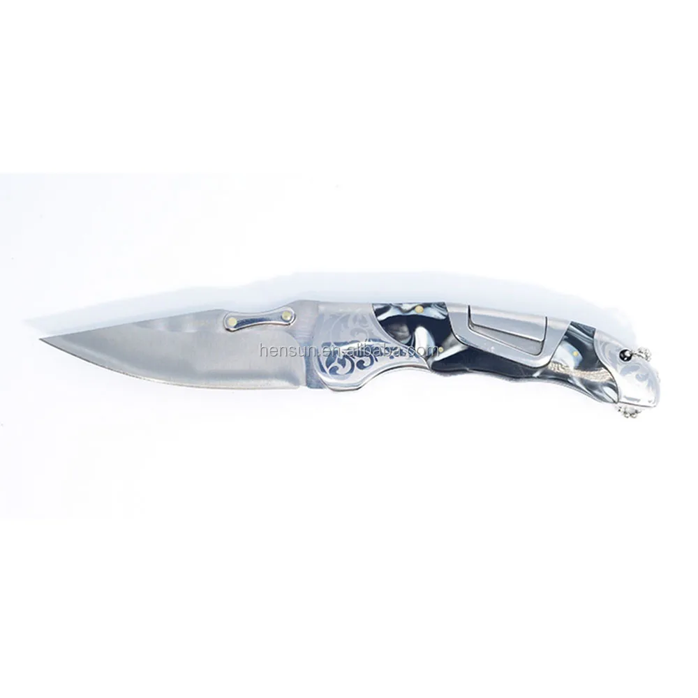 outdoor assistant Stainless steel 420 or 440 survival clasp knife