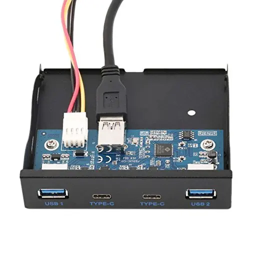 USB 3 0 2 порта + 1 Тип C 5 дюймов передней панели концентратор с 19 Pin разъем & 2ft Кабель-адаптер