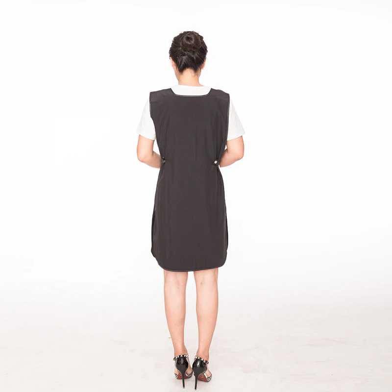 Top selling women beauty salon uniform white tunic waxed canvas barber apron