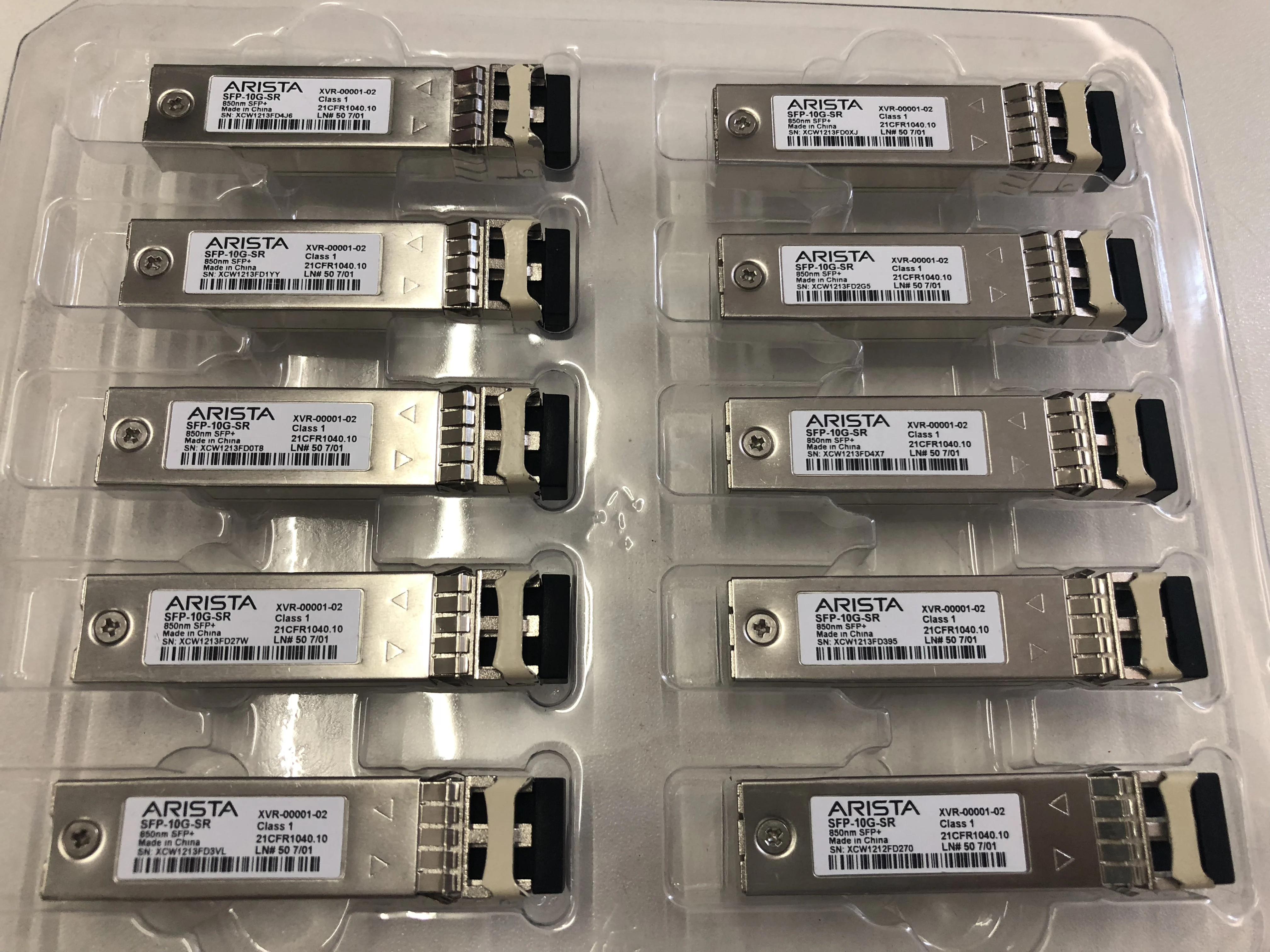 Arista SFP-10G-SR MINI GBIC 10Gb 850nm 300m cctv transceiver