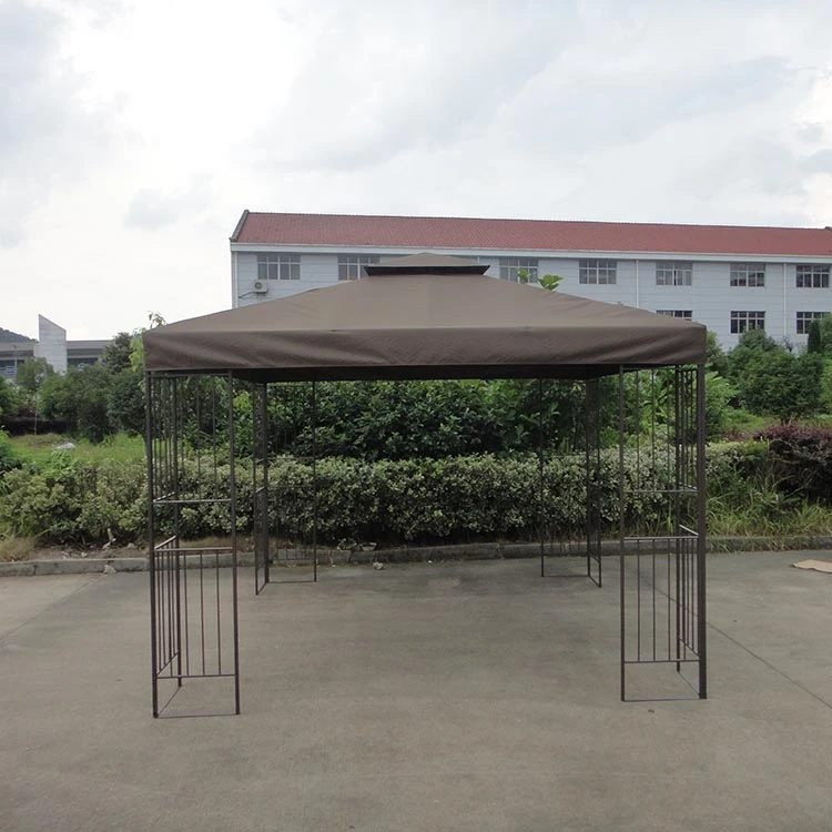 Солнечный деревянный садовый 3x3 м двойной топ из металла беседки для продажи