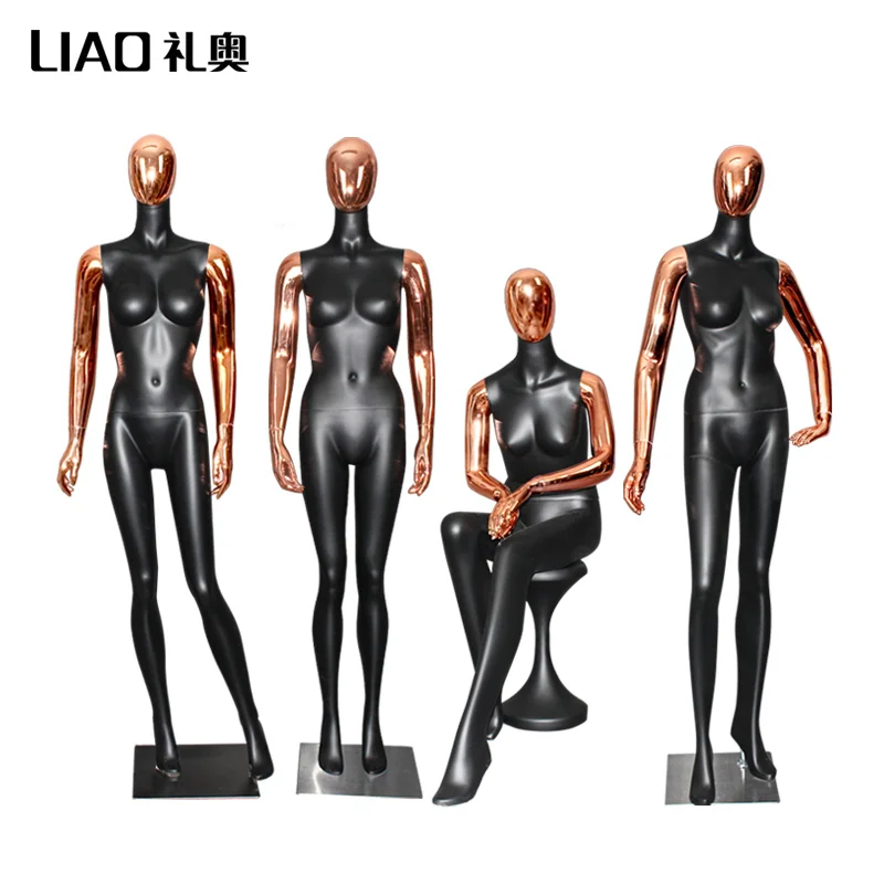 fiberglass skin White gold female full body mannequin Window Display
