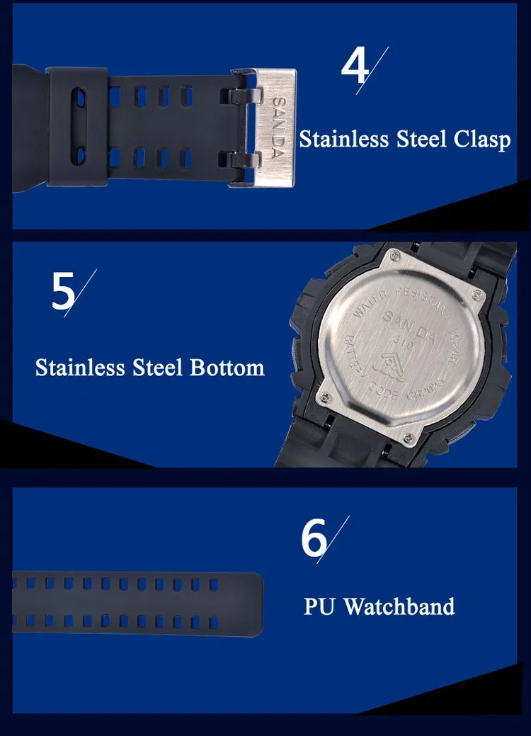 Оптовая Новые 3ATM Водонепроницаемый ВЫСОКОЕ Качество Мужчины Часы Армия Японский Дизайн Спортивные Часы