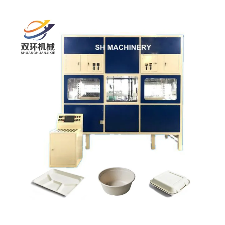 Full automatic Plant fiber tableware food container /lunch plate making machine