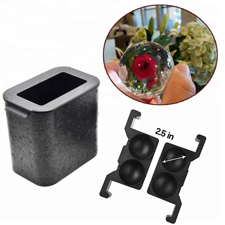 New arrival!! BPA Free Silicone crystal clear cocatal ice ball mold/maker