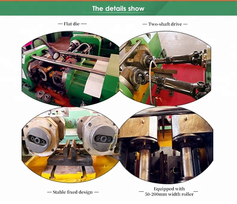 steel bar knurling threaded rod machine