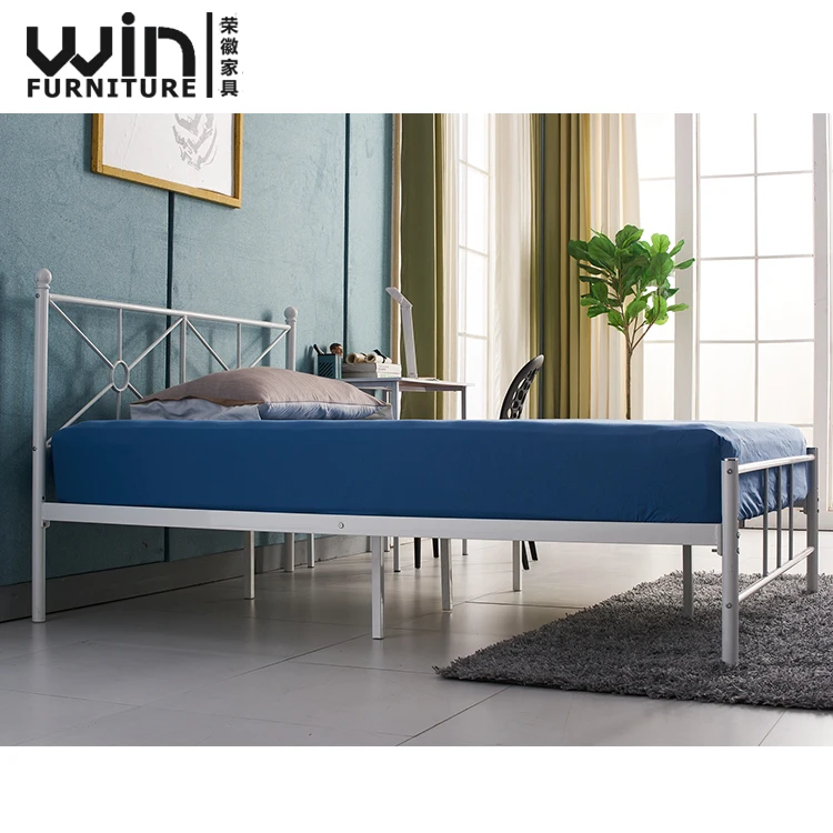 
General Use Apartment Metal Twin Bed Wrought Iron Platform Bed Made in Foshan 