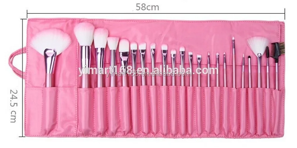 Yimart 22pcs Professional Beauty Needs Cosmetic Makeup Brush Set with Pink Bag Makeup Brush Set