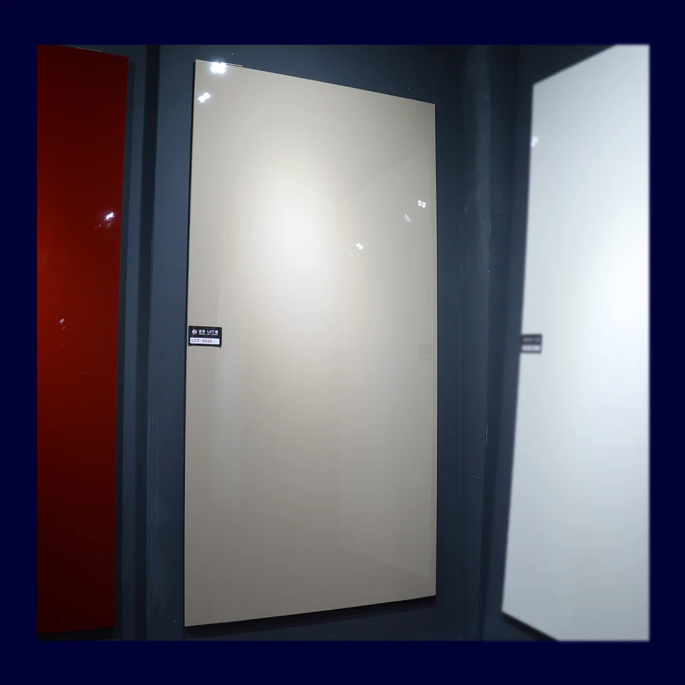 0.5mm thickness glossy PET high gloss laminated on MDF for kitchen cabinets