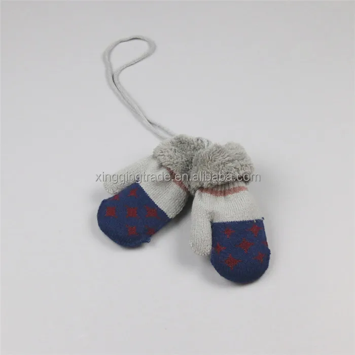 Winter Baby Boys Girls Knitted Gloves Warm Mittens Gloves for Children Toddler Kids