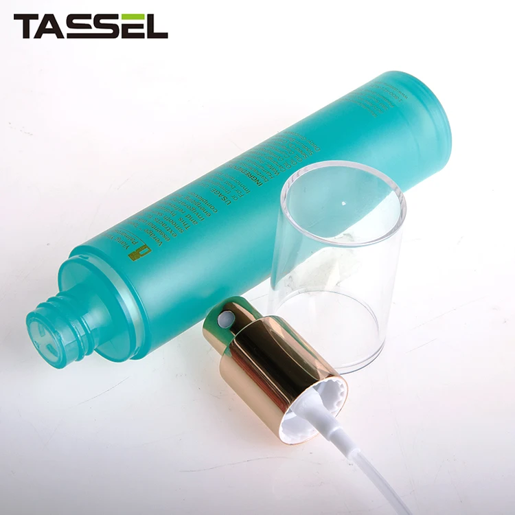 Professional Factory colorful PP plastic bottle 50ml with aluminium spray pump