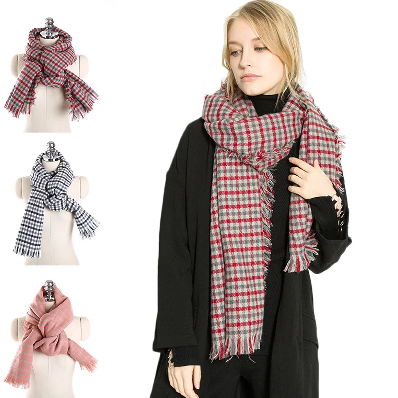 Унисекс Зимние теплые Кашмири пашмины шарф потертые бахрома Dupatta Шаль