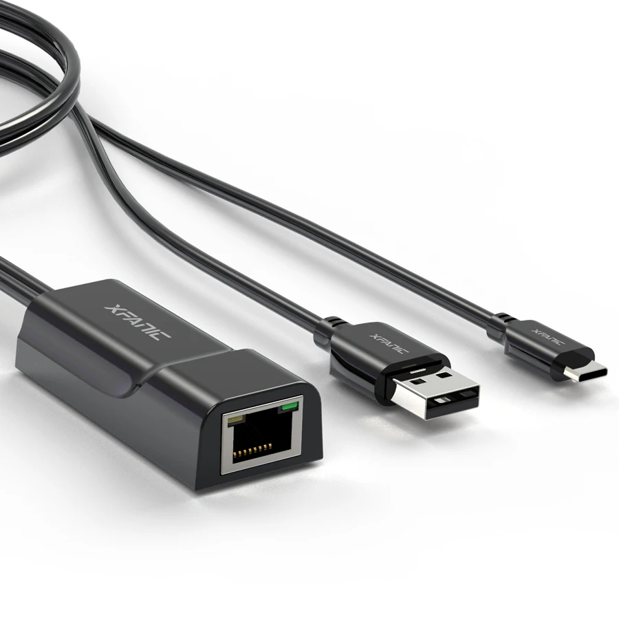  Xfanic L120 проводной внешний сетевой адаптер Micro USB к Rj45 кабель Ethernet для