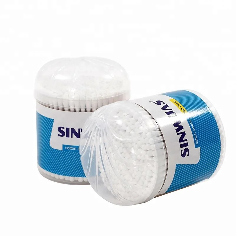 Hot selling safety bouncy round packaging box disposable sterile bamboo stick