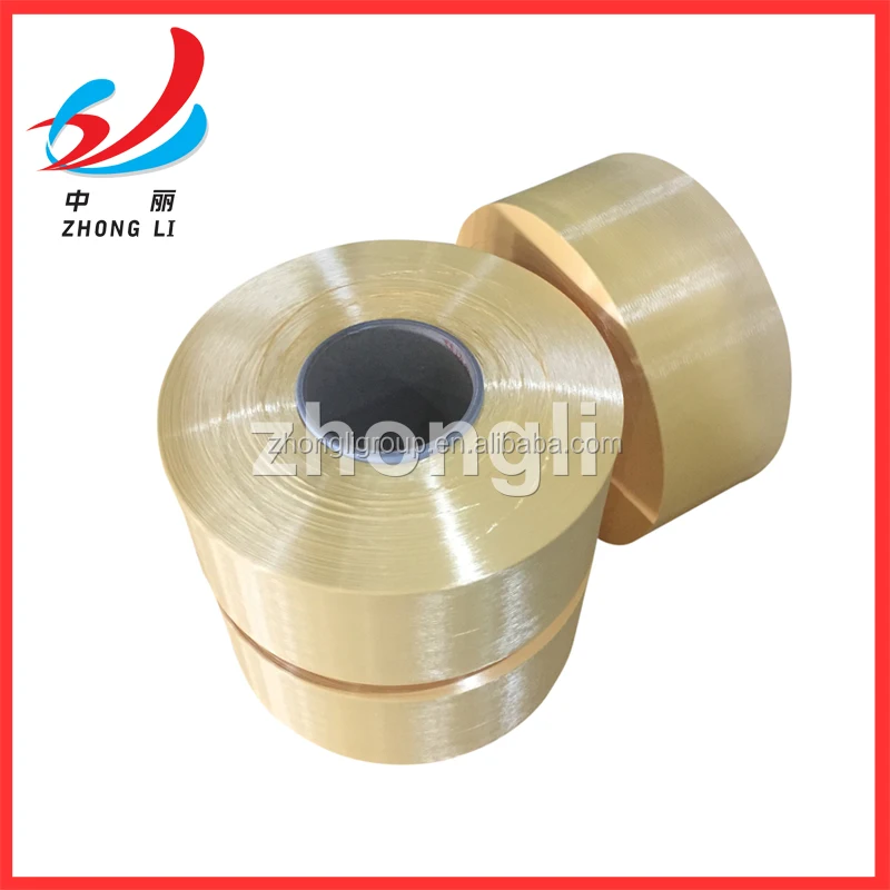 Тонкая окрашенная полиэфирная нить FDY плоская пряжа для вязания