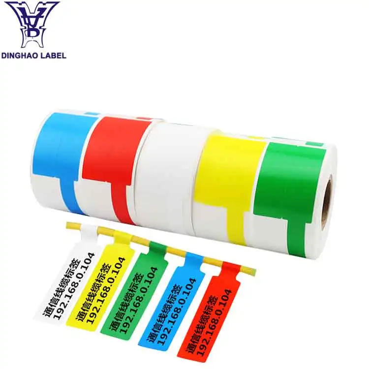 Фабрика питания супер высокое качество пластика кабельные этикетки стикер