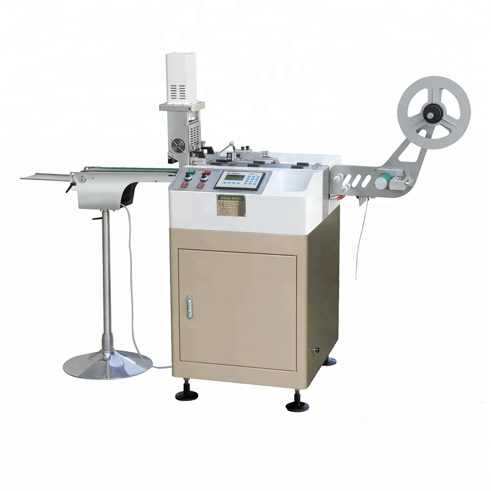 JC-3080 JINGDA High Speed Ultrasonic Digital Label Cutting Machine For Polyester Satin Ribbon T-shirt Fabric Garment Care Label