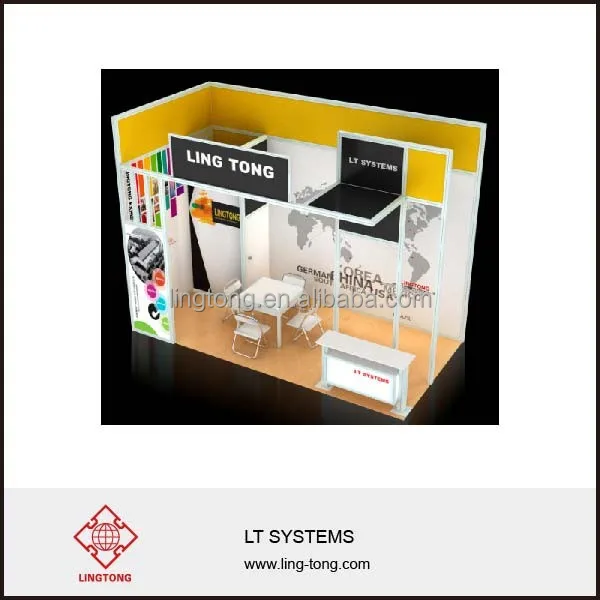 
tv exhibition stand for display with 0ctanorm system 