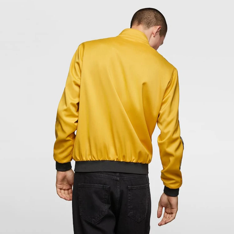 WHOLESALE YELLOW JACKETS CUSTOM CASUAL FASHION SIDE STRIPE MENS JACKET