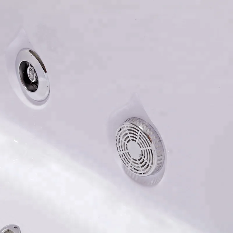 Cheap price triangle Massage jets bath bathtub with wooden skirt