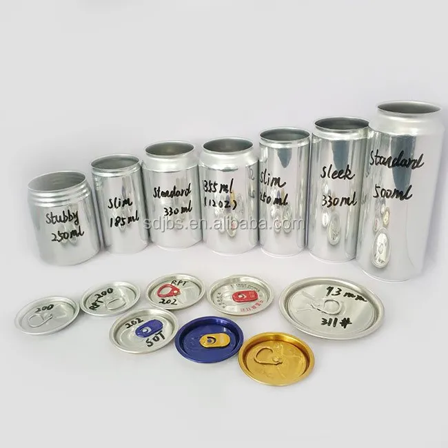 design 250ml 473ml 330 ml 355ml 500 ml slim Sleek black color print Empty Energy Soft Drink Aluminum Round Cans Soda Cola Cans