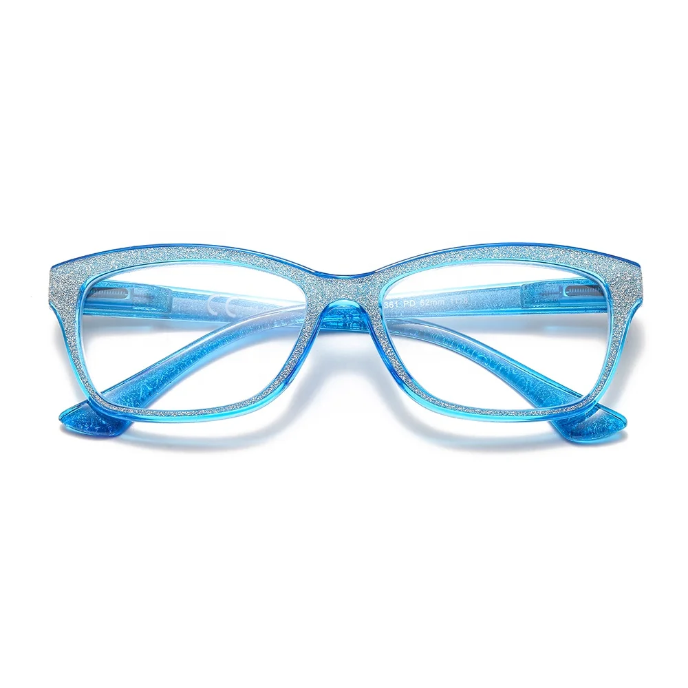 Fashion Multifocal Rhinestone Blue Light Blocking Reading Glasses Eye Glasses for Reading