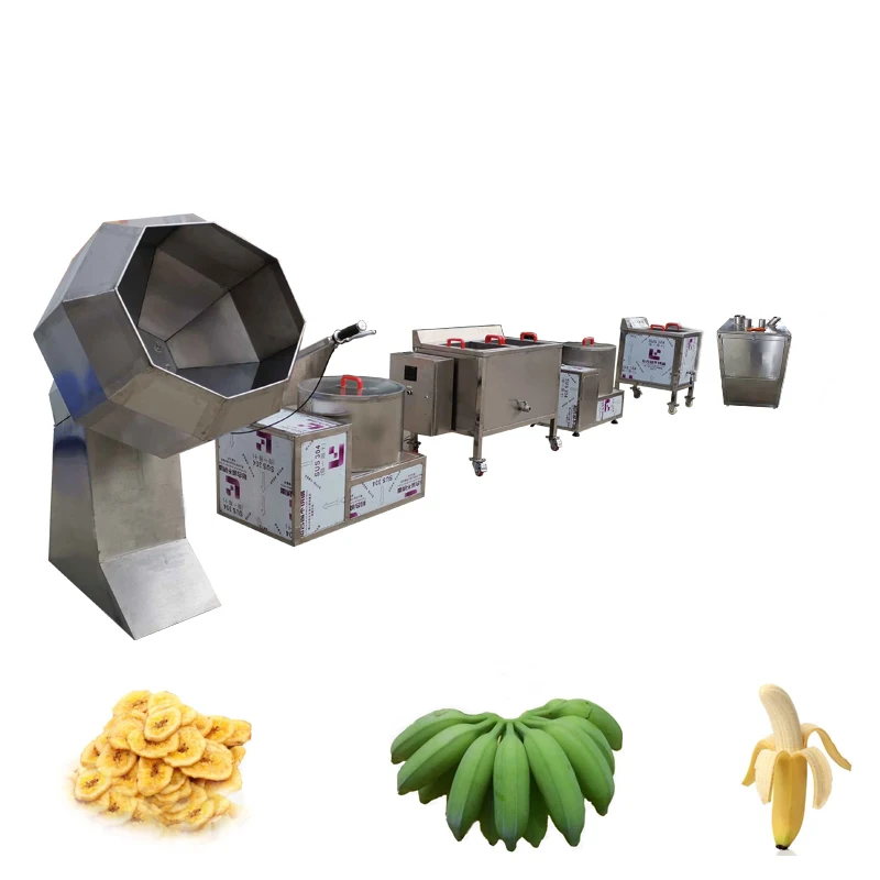 Banana Plantain Chips Cutter Deoiling Making Machine Production Plant