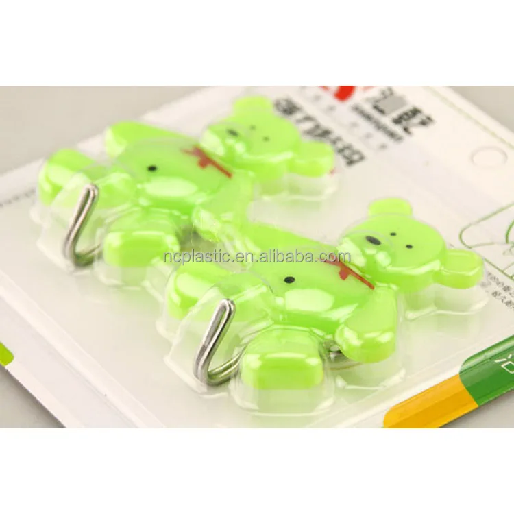 2pcs set bear Metal Material and plastic Hooks&Rails Type Adhesive Hook SELF ADHESIVE HOOK