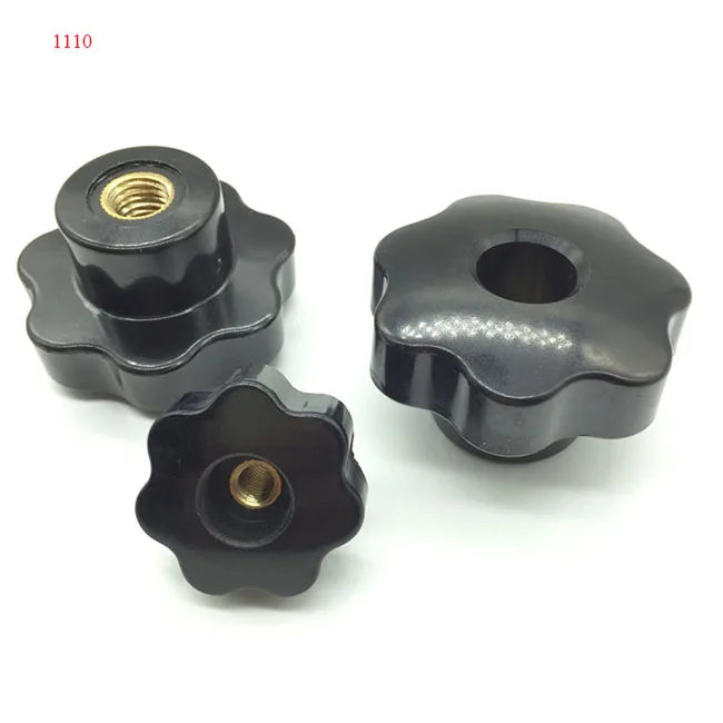 M8 Brass Insert Through Thread Star Knob