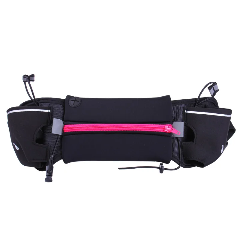 Waterproof Lightweight Elastic Waist Bag Hydration Running Belt with Water Bottles