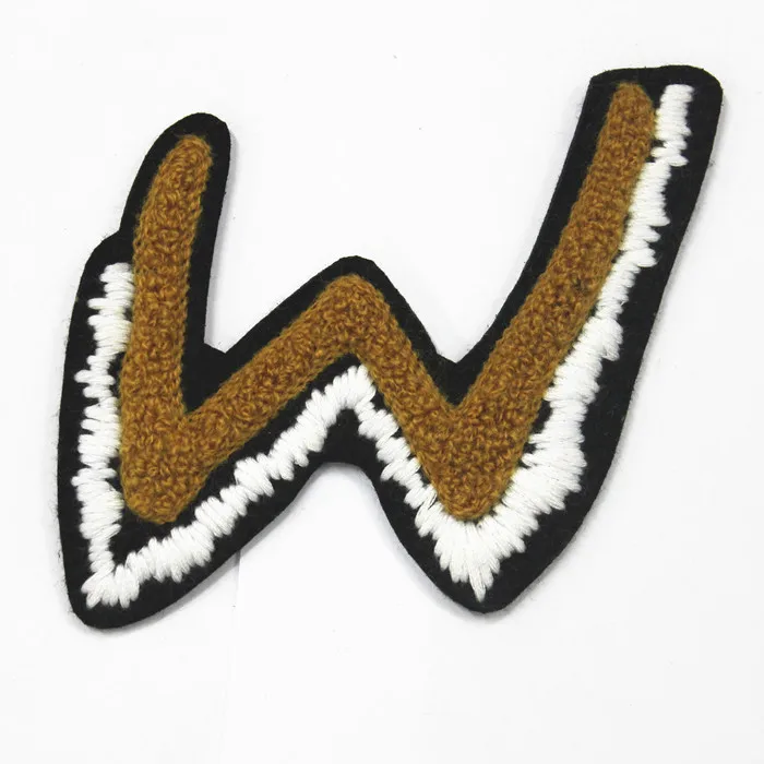 Custom iron on chenille patches letters for jackets